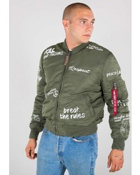 olivgrüne Bomberjacke von Alpha Industries