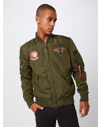 olivgrüne Bomberjacke von Alpha Industries