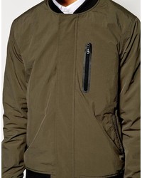 olivgrüne Bomberjacke von Asos