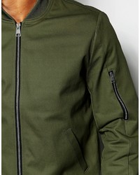 olivgrüne Bomberjacke von Asos