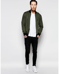 olivgrüne Bomberjacke von Asos