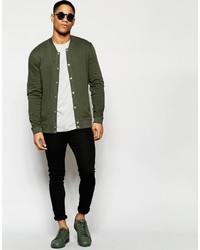 olivgrüne Bomberjacke von Asos