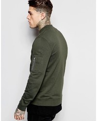 olivgrüne Bomberjacke von Asos