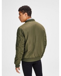 olivgrüne Bomberjacke von Jack & Jones