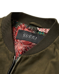 olivgrüne Bomberjacke von Gucci