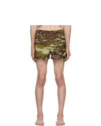 olivgrüne Camouflage Badeshorts von Givenchy