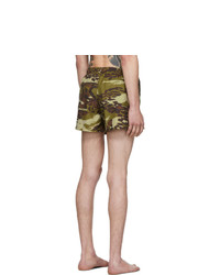 olivgrüne Camouflage Badeshorts von Givenchy