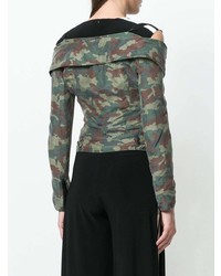 olivgrüne Camouflage Bikerjacke von Faith Connexion