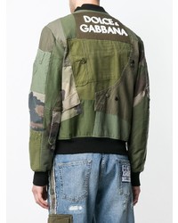 olivgrüne Camouflage Bomberjacke von Dolce & Gabbana