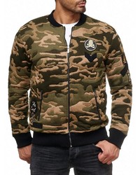 olivgrüne Camouflage Bomberjacke von Redbridge