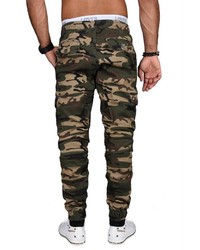 olivgrüne Camouflage Cargohose von Alessandro Salvarini