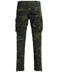 olivgrüne Camouflage Cargohose von Jack & Jones