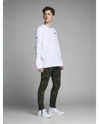 olivgrüne Camouflage Cargohose von Jack & Jones