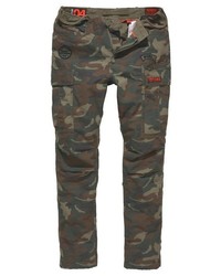 olivgrüne Camouflage Cargohose von Superdry