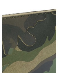 olivgrüne Camouflage Clutch Handtasche von Valentino