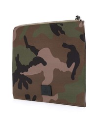 olivgrüne Camouflage Clutch Handtasche von Valentino