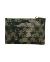 olivgrüne Camouflage Clutch Handtasche von Valentino