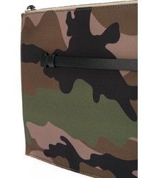 olivgrüne Camouflage Clutch Handtasche von Valentino