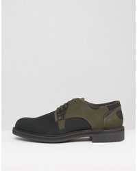 olivgrüne Camouflage Derby Schuhe von G Star