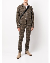 olivgrüne Camouflage enge Jeans von Ksubi