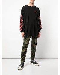 olivgrüne Camouflage enge Jeans von R13