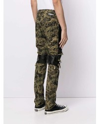 olivgrüne Camouflage enge Jeans von God's Masterful Children