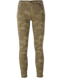 olivgrüne Camouflage enge Jeans von J Brand