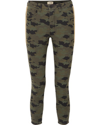 olivgrüne Camouflage enge Jeans von L'Agence