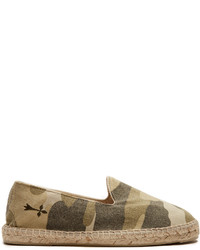 olivgrüne Camouflage Espadrilles