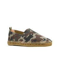 olivgrüne Camouflage Espadrilles von Castaner