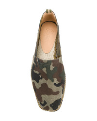 olivgrüne Camouflage Espadrilles von Castaner