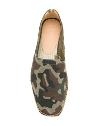 olivgrüne Camouflage Espadrilles von Castaner