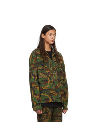 olivgrüne Camouflage Feldjacke von Off-White