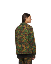olivgrüne Camouflage Feldjacke von Off-White