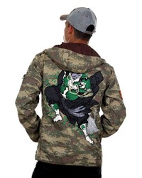 olivgrüne Camouflage Feldjacke von Oboy Streetwear