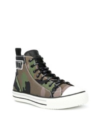 olivgrüne Camouflage hohe Sneakers von Valentino Garavani