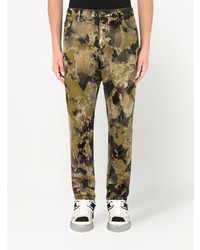 olivgrüne Camouflage Jeans von Dolce & Gabbana