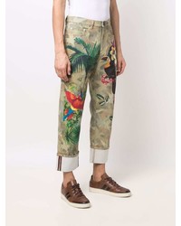 olivgrüne Camouflage Jeans von Etro