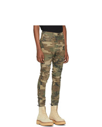 olivgrüne Camouflage Jeans von R13