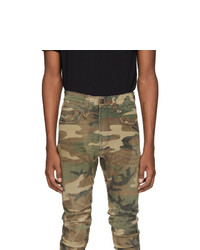 olivgrüne Camouflage Jeans von R13