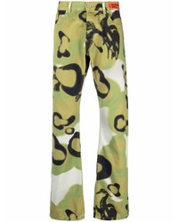 olivgrüne Camouflage Jeans von Heron Preston