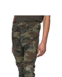 olivgrüne Camouflage Jeans von R13