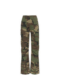 olivgrüne Camouflage Karottenhose