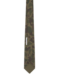 olivgrüne Camouflage Krawatte von Engineered Garments