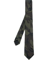 olivgrüne Camouflage Krawatte von Valentino Garavani