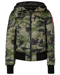 olivgrüne Camouflage leichte Daunenjacke