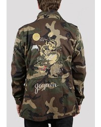 olivgrüne Camouflage Militärjacke von Alpha Industries