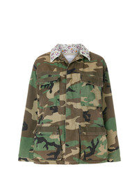 olivgrüne Camouflage Militärjacke von Forte Dei Marmi Couture