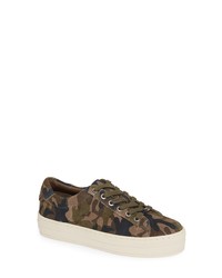 olivgrüne Camouflage niedrige Sneakers