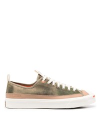 olivgrüne Camouflage niedrige Sneakers von Converse